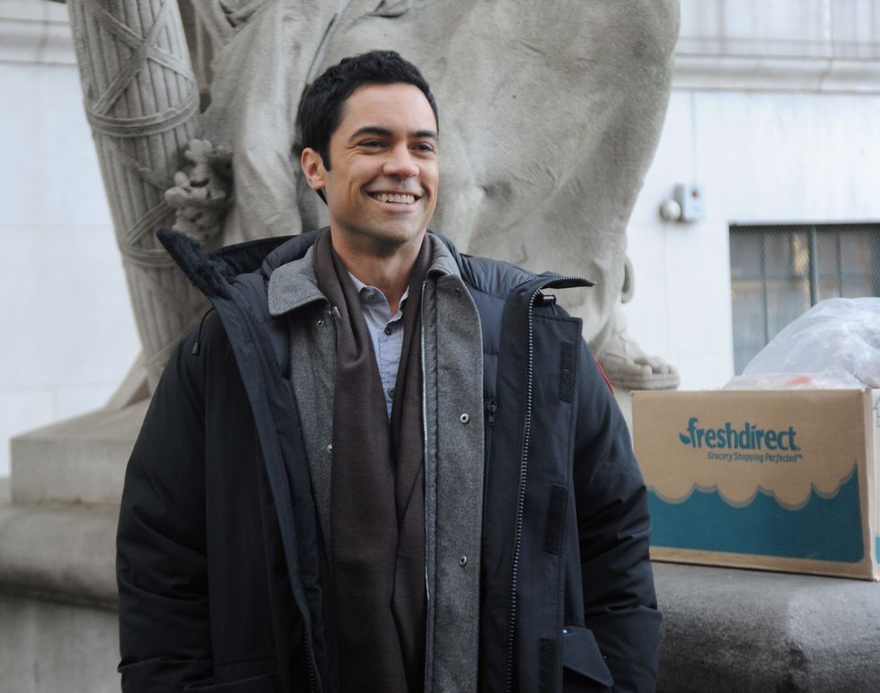 new york, ny   november 20  danny pino on the set of law  order svu on november 20, 2013 in new york city  photo by bobby bankwireimage