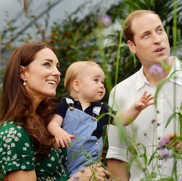 Prince George Of Cambridge First Birthday london, england july 02: (editorial use only) catherine, duchess of cambridge holds prince george as he and prince william, duke of cambridges look on while visiting the sensational butterflies exhibition at the natural history museum on july 2, 2014 in london, england. the family released the photo ahead of the first birthday of prince george on july 22. (photo by john stillwell wpa pool/getty images)