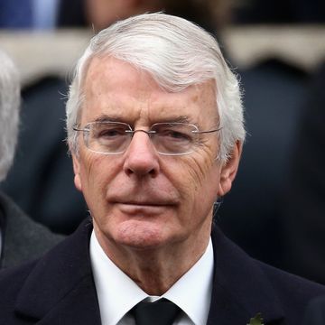 LONDON, UNITED KINGDOM - NOVEMBER 09: John Major attends the annual Remembrance Sunday Service at the Cenotaph on Whitehall on November 9, 2014 in London, United Kingdom. People across the UK gather to pay tribute to service personnel who have died in the two World Wars and subsequent conflicts, with this year taking on added significance as it is the centenary of the outbreak of World War One. (Photo by Chris Jackson/Getty Images)