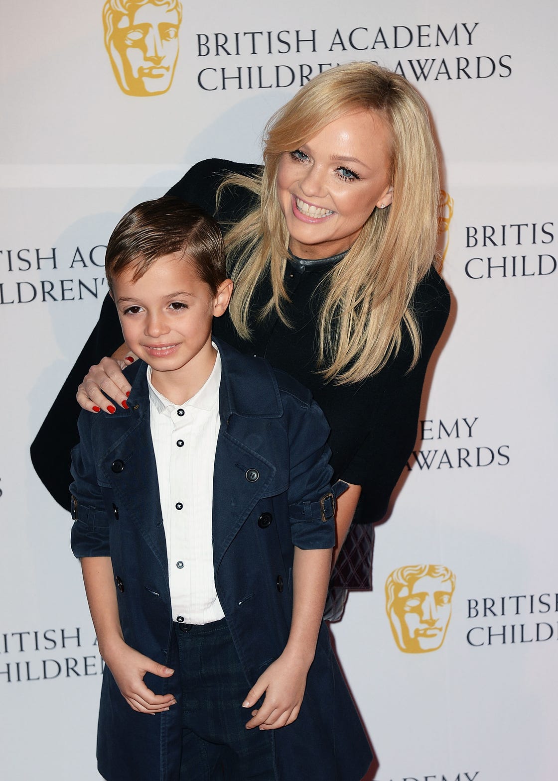 london, england november 23: emma bunton and her son beau lee jones attend the bafta academy childrens awards at the roundhouse on november 23, 2014 in london, england. (photo by dave j hogan/getty images)