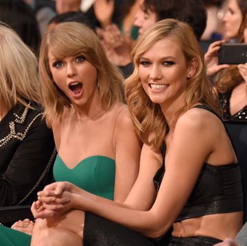 los angeles, ca november 23 karlie kloss and taylor swift attend the 2014 american music awards at nokia theatre la live on november 23, 2014 in los angeles, california photo by kevin mazurama2014wireimage