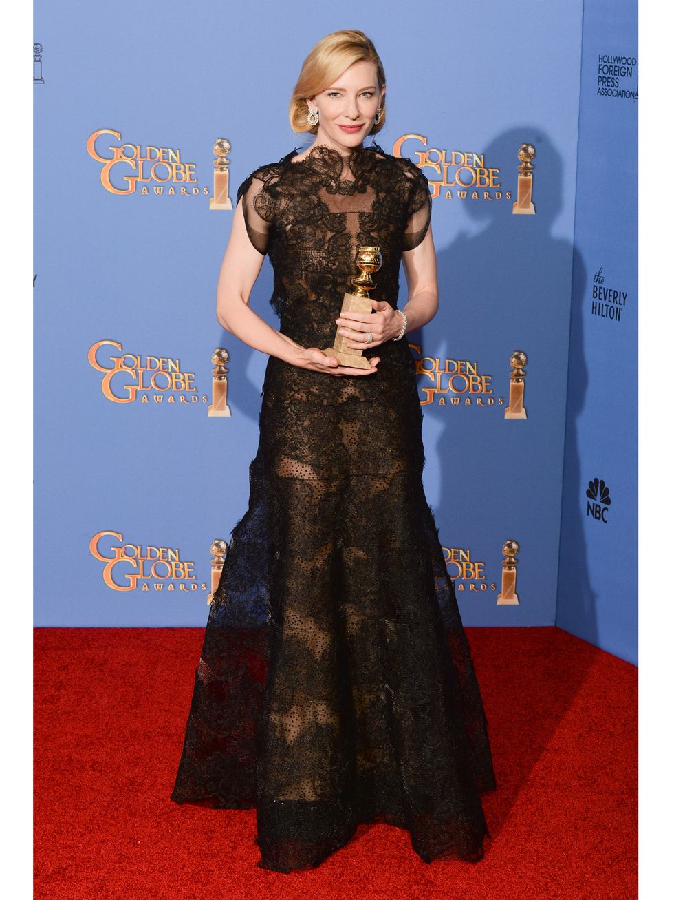 beverly hills, ca   january 12  actress cate blanchett poses in the press room during the 71st annual golden globe awards held at the beverly hilton hotel on january 12, 2014 in beverly hills, california  photo by george pimentelwireimage