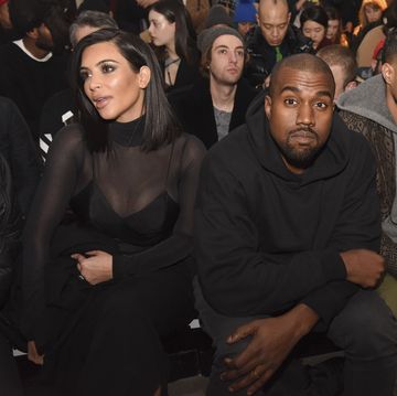 new york, ny february 14 kim kardashian and kanye west attend the robert geller show during mercedes benz fashion week fall 2015 at pier 59 on february 14, 2015 in new york city photo by vivien killileagetty images