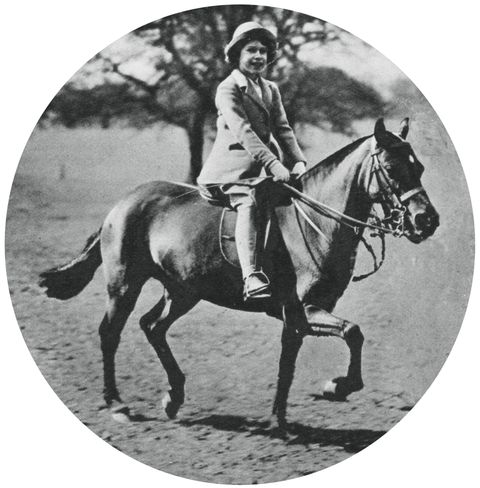 Princess Elizabeth on horseback, Windsor Great Park, 1935, (1937).
