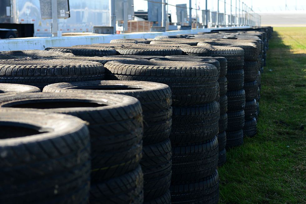 daytona beach, fl   february 22  a view of a newly installed tire barrier at the location of a crash in last nights nascar xfinity series alert today florida 300 that resulted in injuries to driver kyle busch at daytona international speedway on february 22, 2015 in daytona beach, florida busch will miss the nascar sprint cup series 57th annual daytona 500 after breaking his right leg and left foot in the incident  photo by robert reinersgetty images