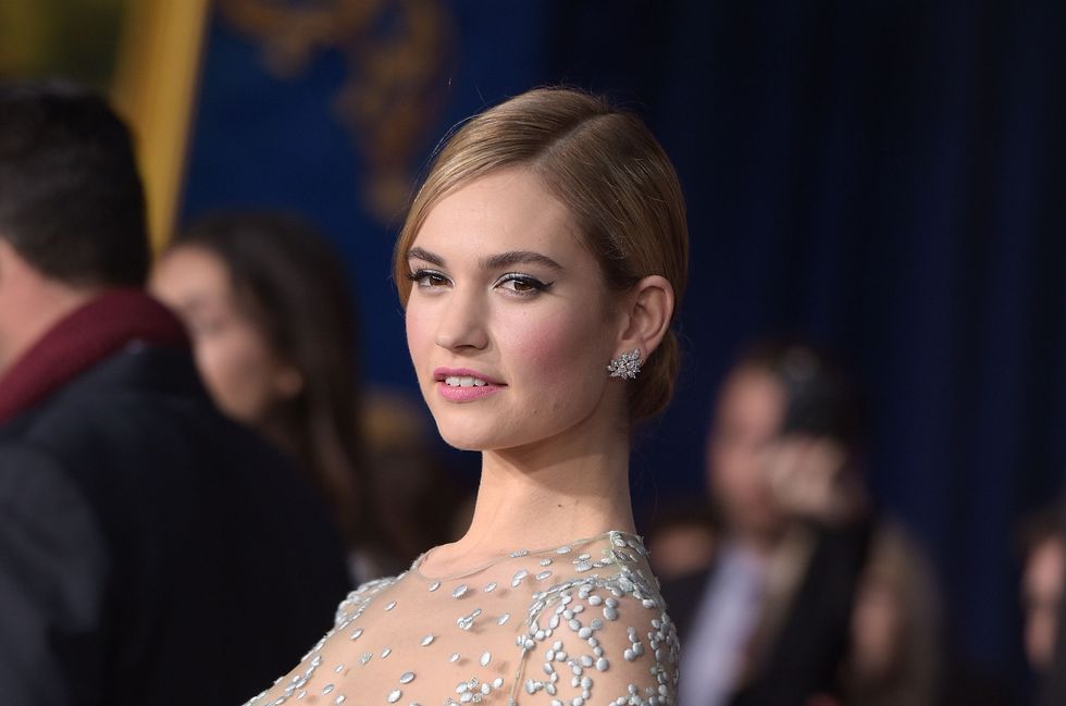 hollywood, ca   march 01  actress lily james attends the premiere of disneys cinderella at the el capitan theatre on march 1, 2015 in hollywood, california  photo by jason kempingetty images