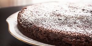 Dish, Food, Cuisine, Chocolate cake, Flourless chocolate cake, Dessert, Torta caprese, Ingredient, Cake, Baked goods, 