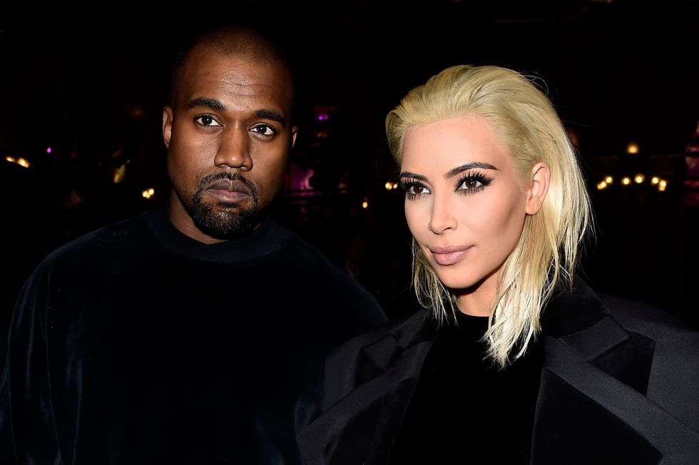 paris, france march 05 kim kardashian and kanye west attend the balmain show as part of the paris fashion week womenswear fallwinter 20152016 on march 5, 2015 in paris, france photo by pascal le segretaingetty images