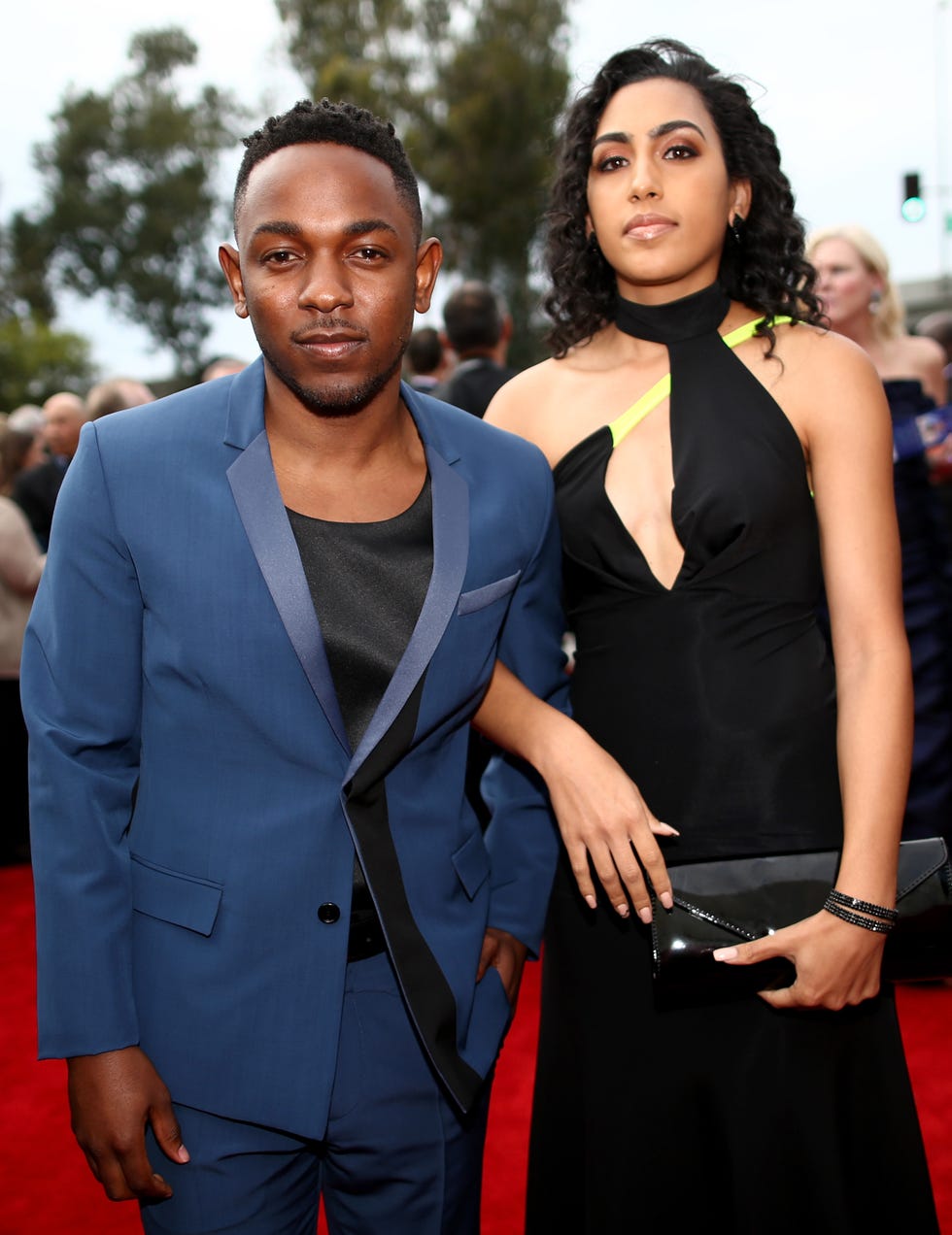 los angeles, ca january 26 rapper kendrick lamar l and whitney alford attend the 56th grammy awards at staples center on january 26, 2014 in los angeles, california photo by christopher polkgetty images for naras