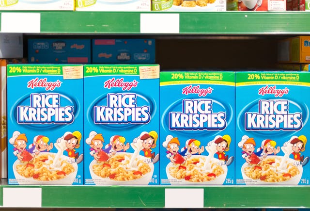 toronto, ontario, canada   20150217 kelloggs is an american multinational food manufacturing company headquartered in battle creek, michigankelloggs products are manufactured in 18 countries and marketed in over 180 countries photo by roberto machado noalightrocket via getty images