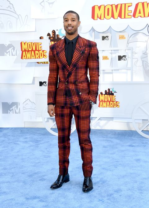 los angeles, ca   april 12  actor michael b jordan attends the 2015 mtv movie awards at nokia theatre la live on april 12, 2015 in los angeles, california  photo by jason merrittgetty images