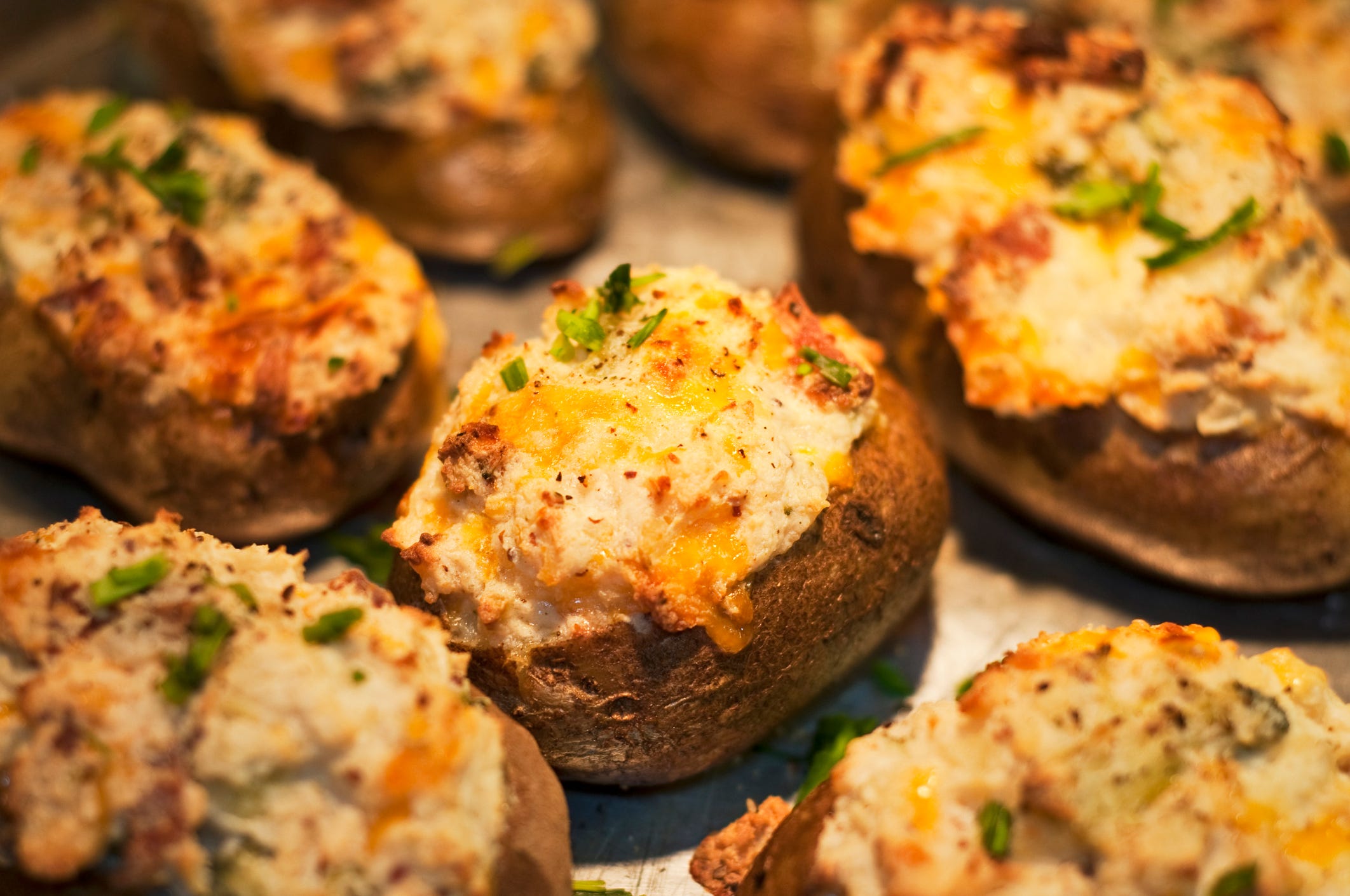 baked potatoes with smoked haddock