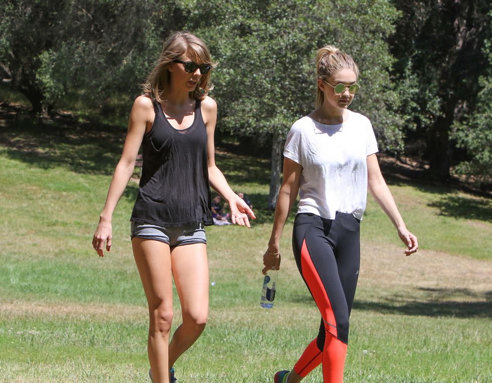 los angeles, ca may 10 taylor swift and gigi hadid are seen in los angeles on may 10, 2015 in los angeles, california photo by bauer griffingc images