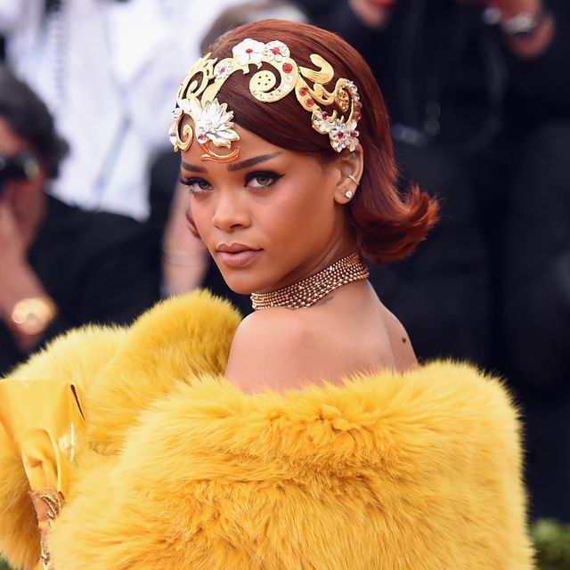 new york, ny   may 04  rihanna attends the china through the looking glass costume institute benefit gala at the  metropolitan museum of art on may 4, 2015 in new york city  photo by mike coppolagetty images