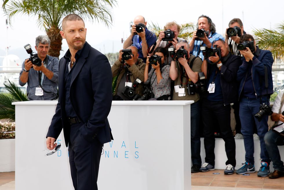 cannes, france   may 14  actor tom hardy attends a photocall for mad max fury road during the 68th annual cannes film festival on may 14, 2015 in cannes, france  photo by tristan fewingsgetty images