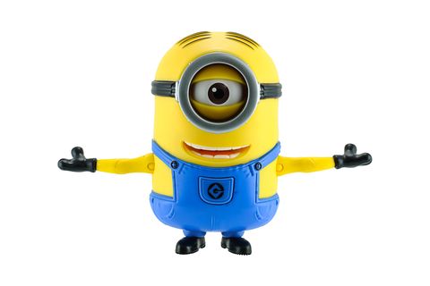 bangkok,thailand   may 17, 2015 minions stretch the arms isolated on white background an action figure from despicable me 2 animated 3d film produced by illumination entertainment for universal pictures