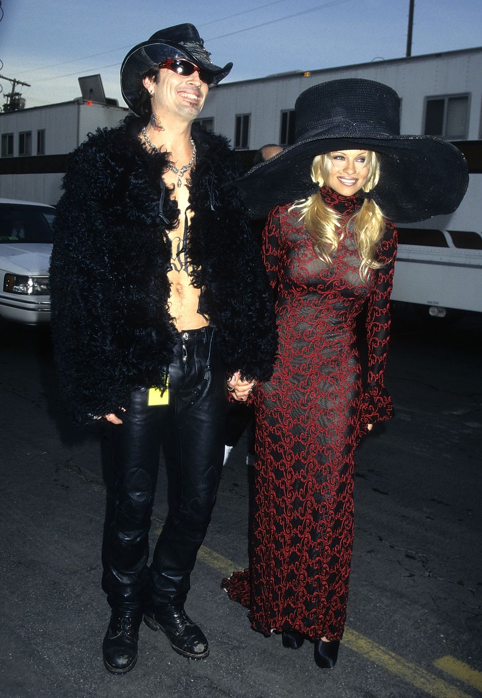 los angeles january 27 musician tommy lee of motley crue and actress pamela anderson attend the 24th annual american music awards on january 27, 1997 at the shrine auditorium in los angeles, california photo by ron galella, ltdron galella collection via getty images