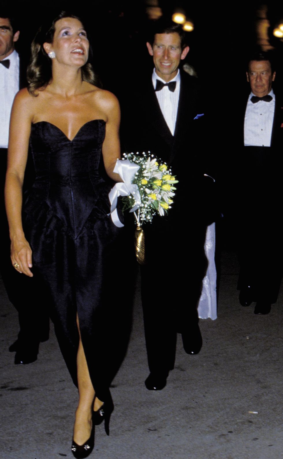 monaco 3 august 1984, princess caroline of monaco attends an opera at the opera of monaco in the presence of prince charles,    photo by francis apesteguygetty images