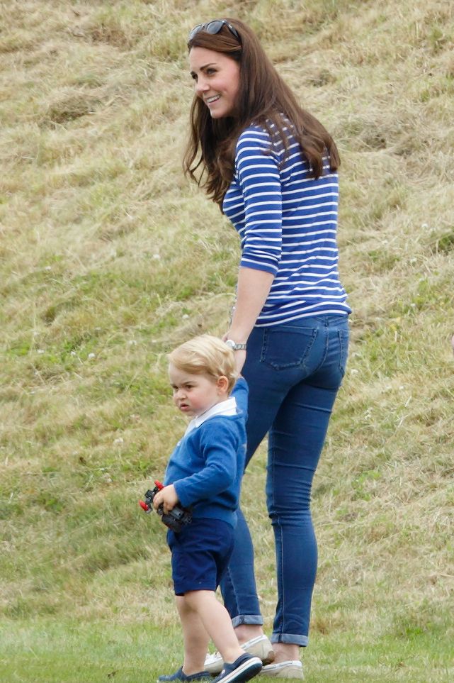 tetbury, united kingdom   june 14 embargoed for publication in uk newspapers until 48 hours after create date and time catherine, duchess of cambridge and prince george of cambridge attend the gigaset charity polo match at the beaufort polo club on june 14, 2015 in tetbury, england photo by max mumbyindigogetty images