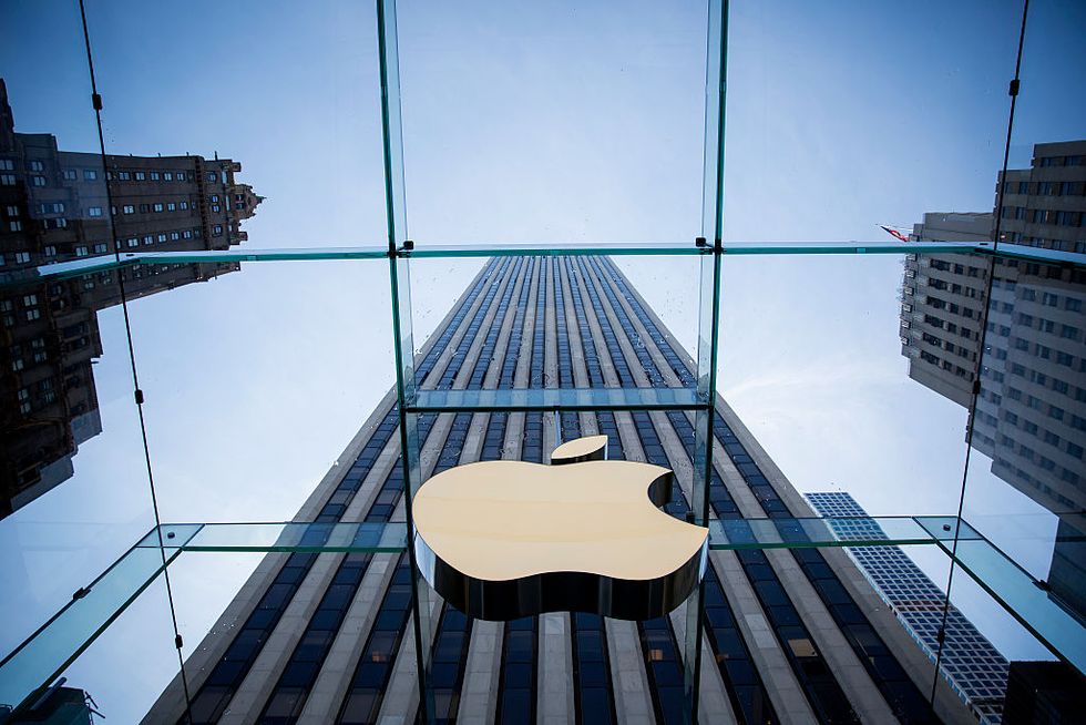 new york, ny june 17 the apple logo is displayed at the apple store june 17, 2015 on fifth avenue in new york city the company began selling the watch in stores wednesday with their reserve and pick up service previously the product could only be ordered online photo by eric thayergetty images