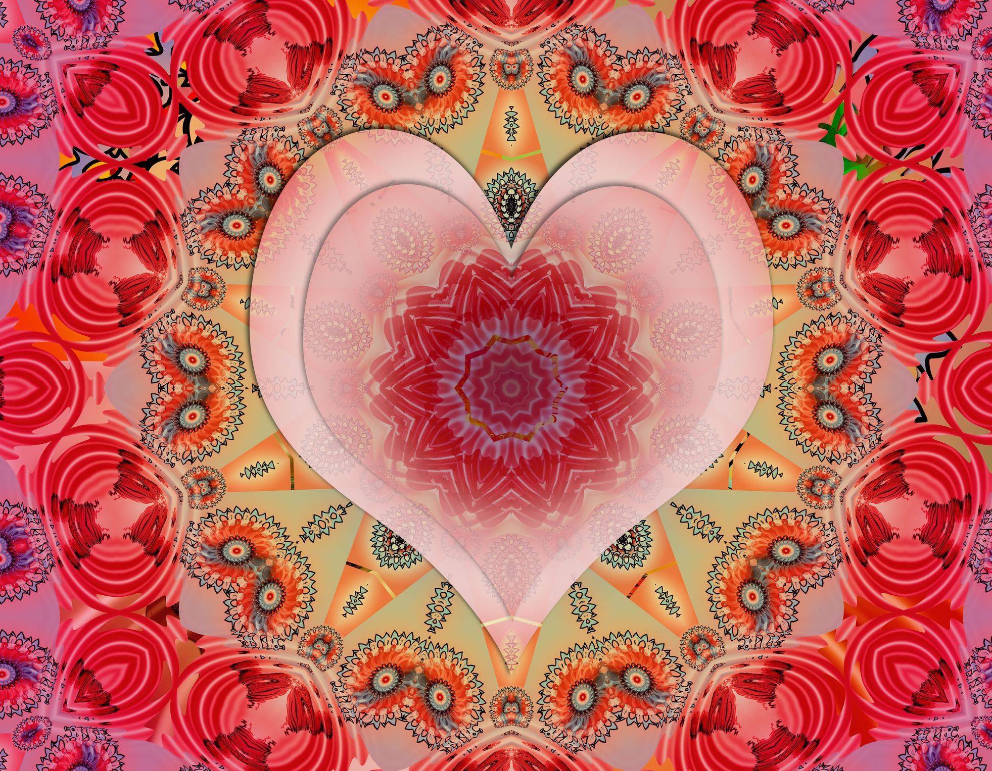 Heart, Pattern, Pink, Red, Design, Organ, Visual arts, Love, Heart, Illustration, 