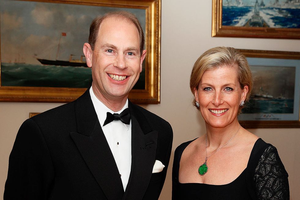 cowes, united kingdom   march 27 embargoed for publication in uk newspapers until 48 hours after create date and time prince edward, earl of wessex  sophie, countess of wessex attend a gala fundraising dinner, in aid of the newport minster renewal appeal, at the royal yacht squadron during a day of engagements on the isle of wight on march 27, 2014 in cowes, england photo by max mumbyindigogetty images