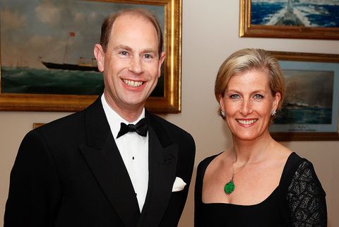 cowes, united kingdom   march 27 embargoed for publication in uk newspapers until 48 hours after create date and time prince edward, earl of wessex  sophie, countess of wessex attend a gala fundraising dinner, in aid of the newport minster renewal appeal, at the royal yacht squadron during a day of engagements on the isle of wight on march 27, 2014 in cowes, england photo by max mumbyindigogetty images