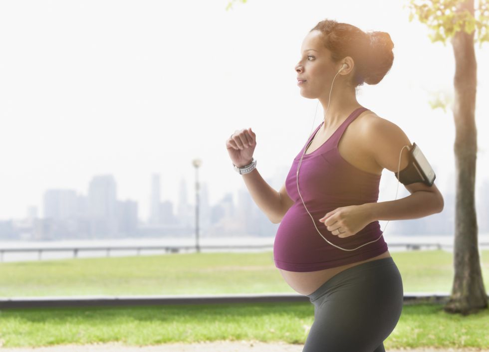 running y embarazo