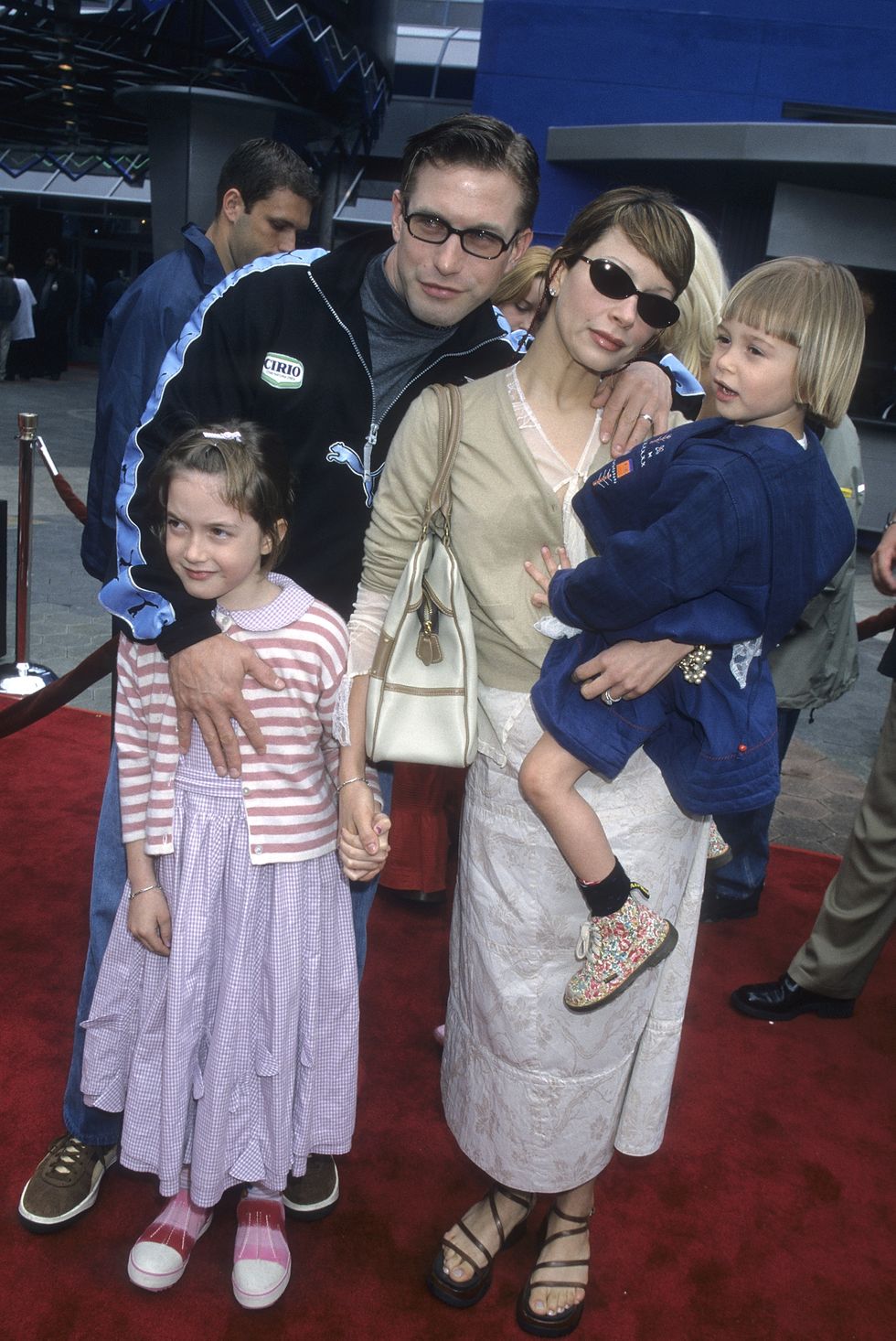 universal city, ca april 15 actor stephen baldwin, wife kennya, and daugters alaia and hailey attend the flintstones in viva rock vegas universal city premiere on april 15, 2000 at cineplex odeon universal city cinemas in universal city, california photo by ron galella, ltdron galella collection via getty images 