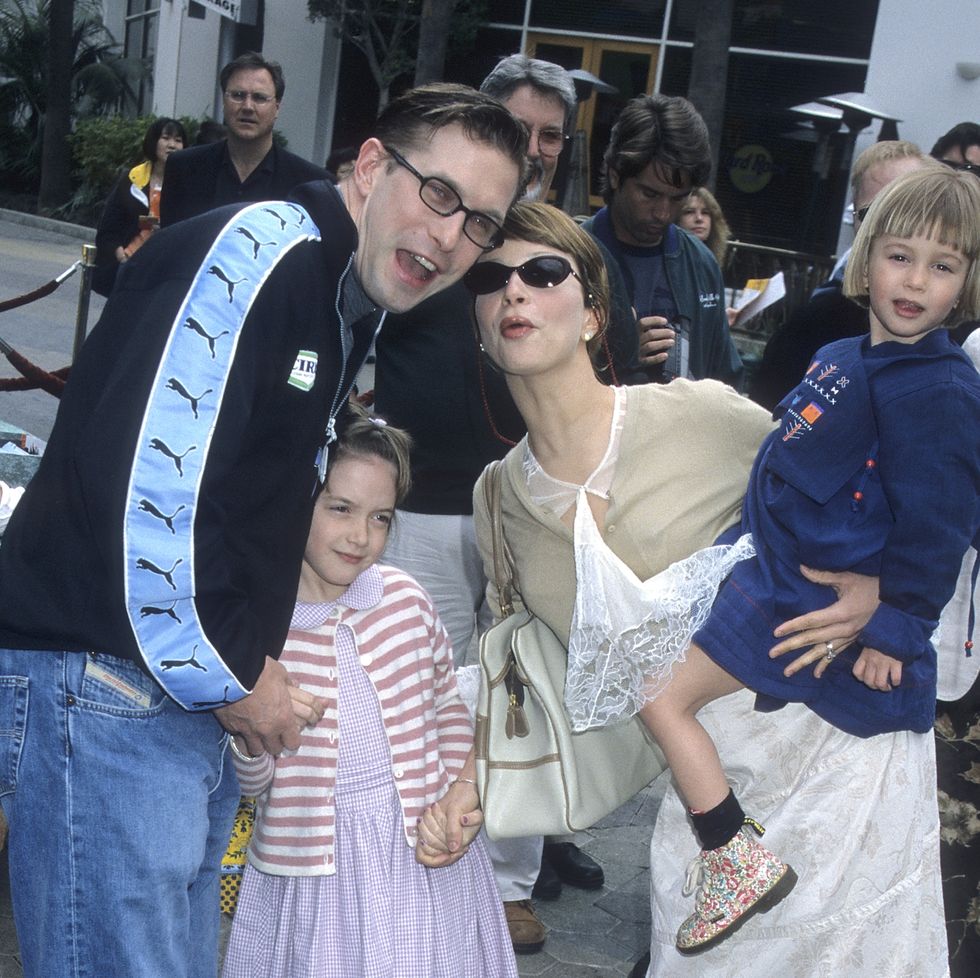 universal city, ca april 15 actor stephen baldwin, wife kennya, and daugters alaia and hailey attend the flintstones in viva rock vegas universal city premiere on april 15, 2000 at cineplex odeon universal city cinemas in universal city, california photo by ron galella, ltdron galella collection via getty images