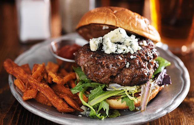 Blue cheese burger