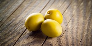 Yellow, Fruit, Plant, Sweet lemon, Wood, Still life photography, Food, Meyer lemon, 