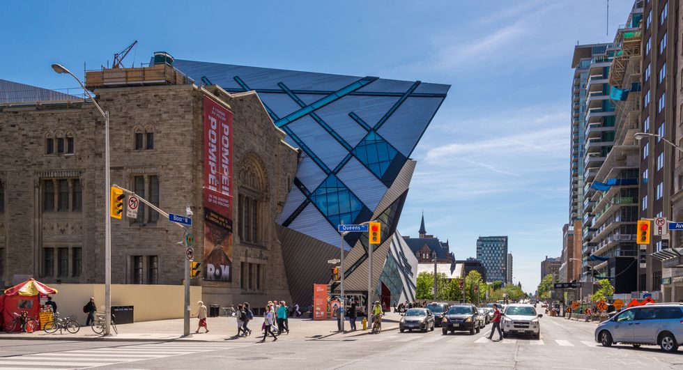 royal ontario museum, toronto, ontario, canada   20150603 royal ontario museum is one of the largest in north america the front facade is called the crystal and was designed by architect daniel libeskind photo by roberto machado noalightrocket via getty images