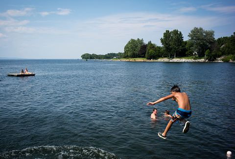 Swimming In Lake Champlain, Vermont