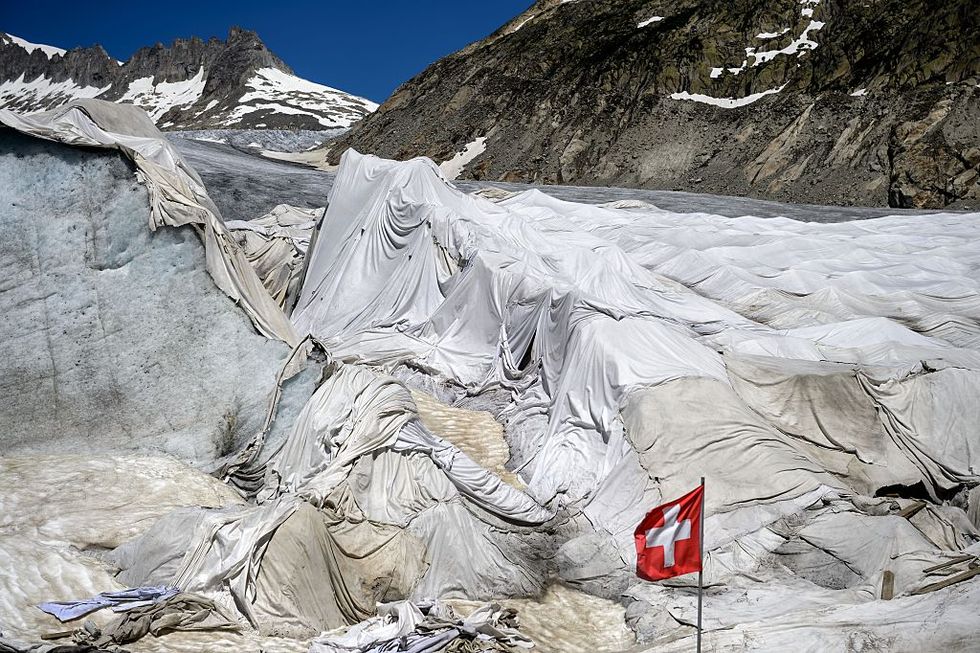 swiss glacier blankets flag