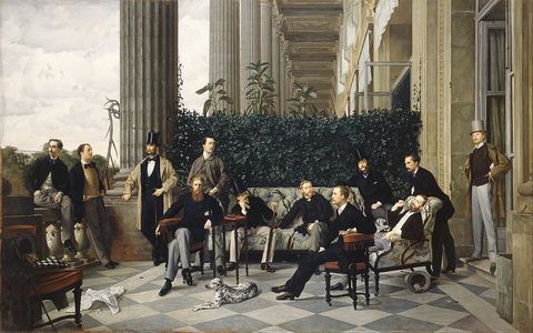 The Circle of the Rue Royale, 1868. Found in the collection of the Musée d'Orsay, Paris.