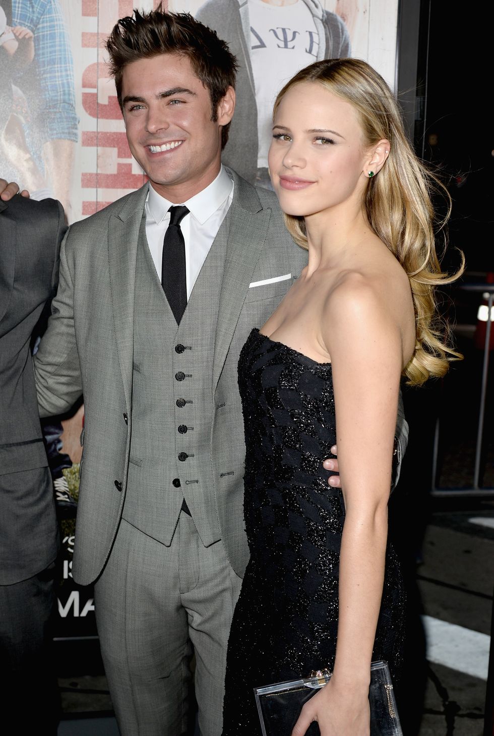 westwood, ca   april 28  actors zac efron l and halston sage attend universal pictures neighbors premiere at regency village theatre on april 28, 2014 in westwood, california  photo by kevin wintergetty images