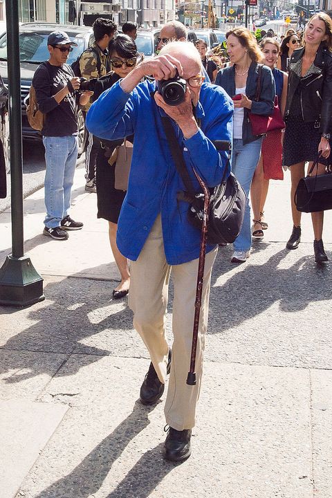 new york, ny september 13 photographer bill cunningham is seen in the garment district on september 13, 2015 in new york city photo by michael stewartgc images