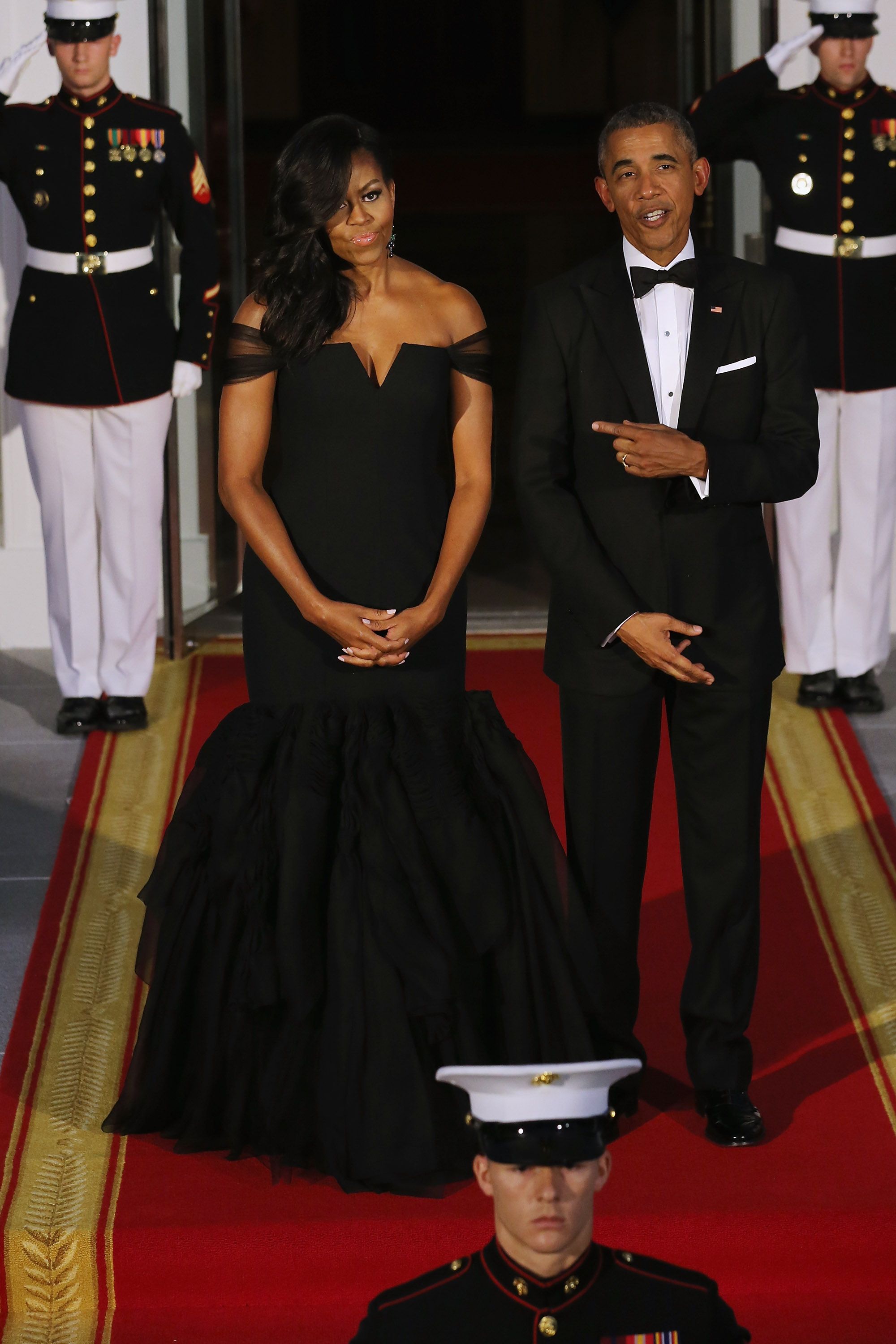 Michelle Obama s Best State Dinner Dresses First Lady Michelle Obama s Formal Style Through the Years