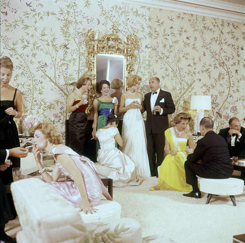 entertaining more than 50 years ago   formal parties