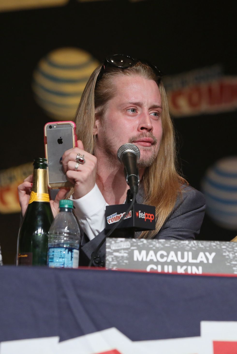 new york, ny   october 09 actor macaulay culkin speaks at the adult swim panel robot chicken adult swim at new york comic con 2015 at the jacob javitz center on october 9, 2015 in new york, united states 25749002 444jpg  photo by cindy ordgetty images for turner