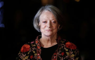 london, england october 13 maggie smith arrives at the lady in the van centrepiece gala, at odeon leicester square on october 13, 2015 in london, england photo by john phillipsgetty images for bfi