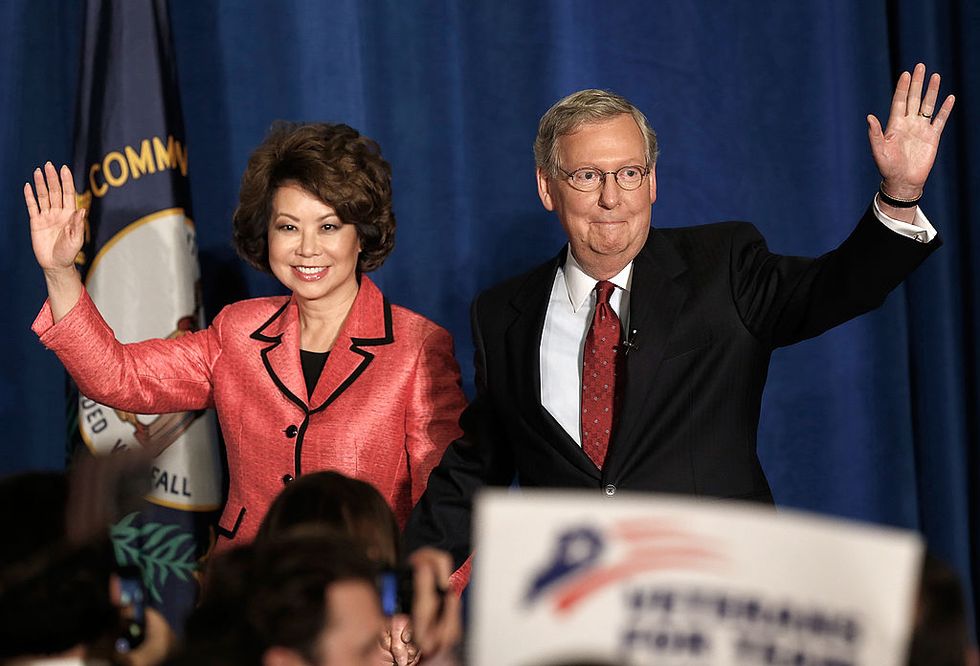 Elaine Chao And Mitch McConnell