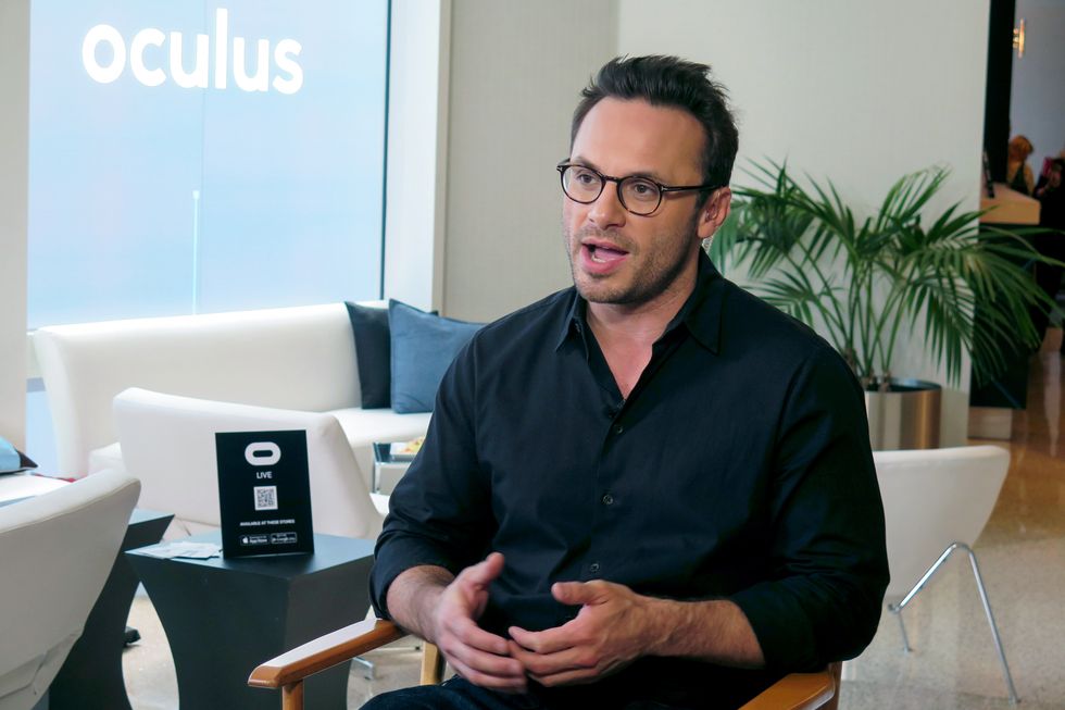 closing bell    pictured brendan iribe, ceo of oculus, in an interview during the oculus connect 2 developer conference at loews hotel in hollywood, ca on september 24, 2015    photo by harriet taylorcnbcnbcu photo banknbcuniversal via getty images