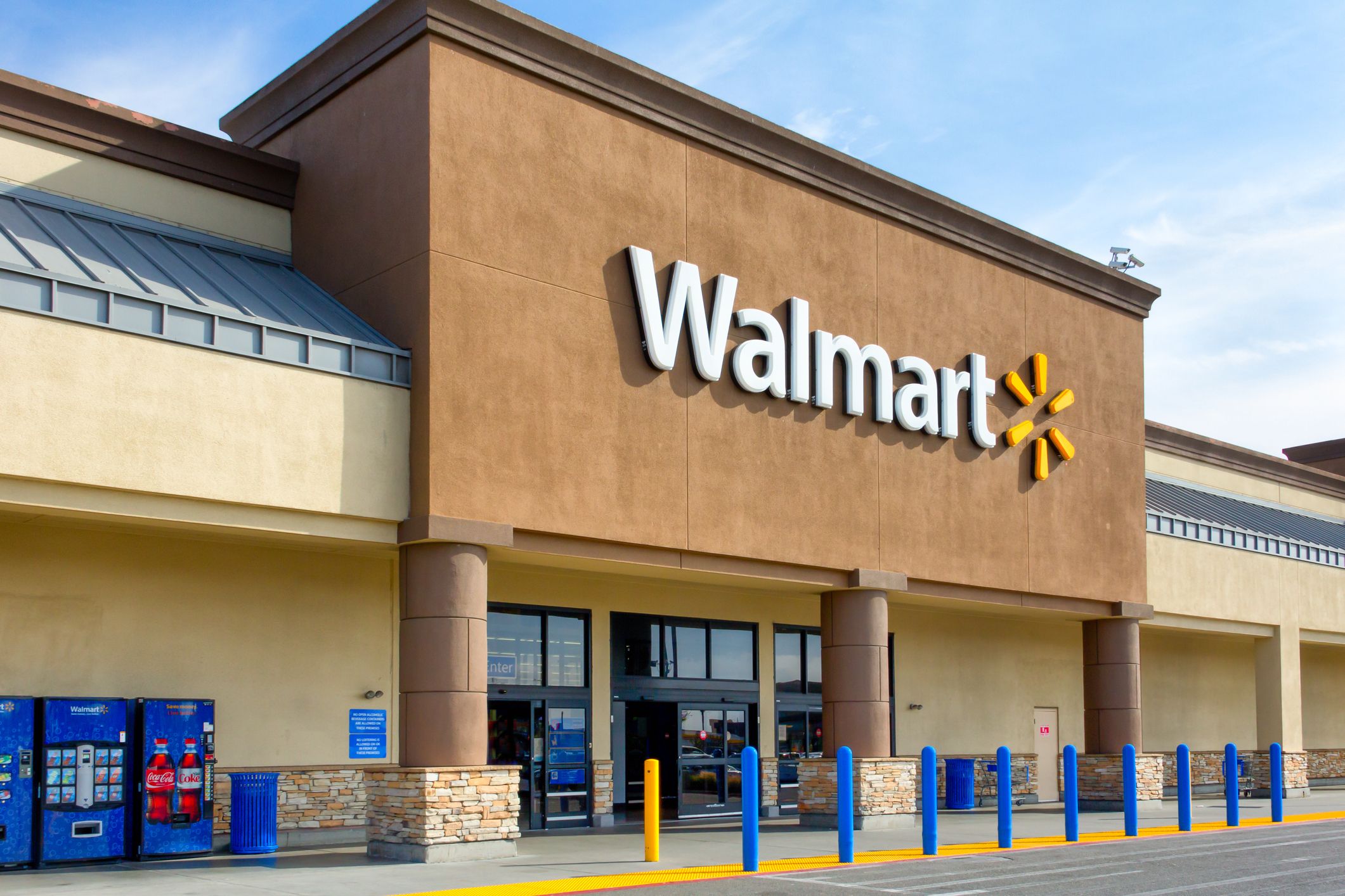 walmart store front at night