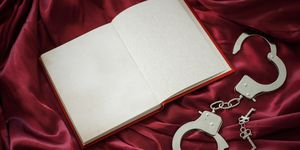 Book and handcuffs