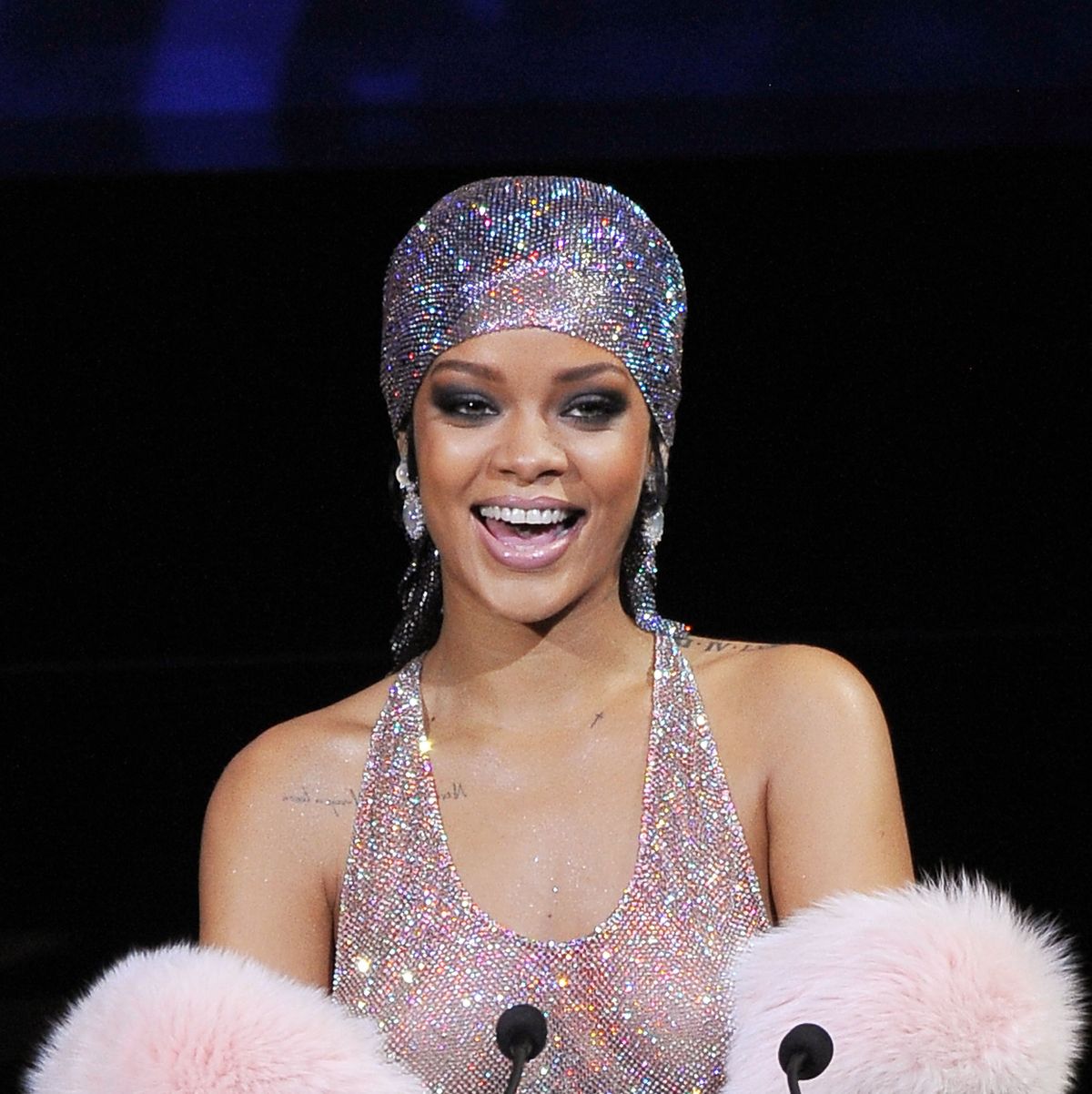 Rihanna Wears Lace Catsuit and Diamonds While Self-Isolating