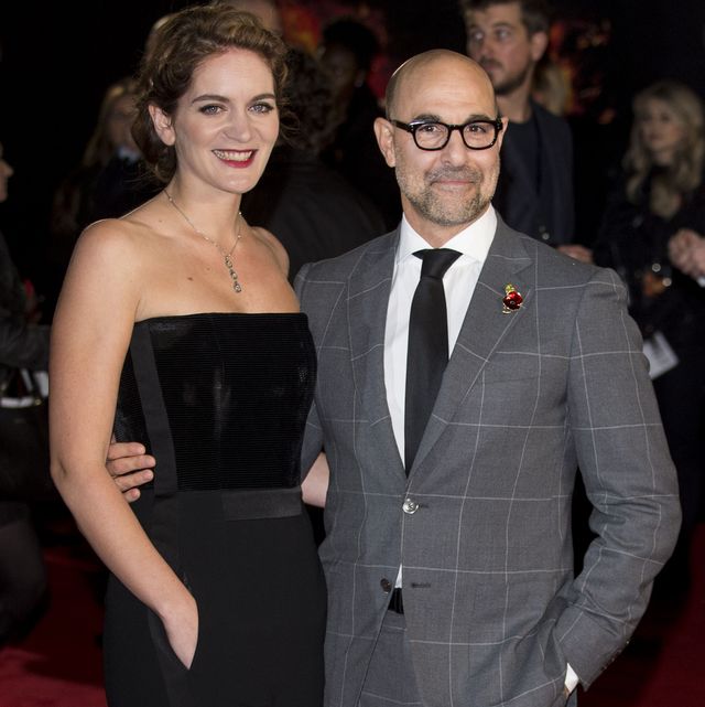 london, england   november 05  stanley tucci and felicity blunt attend the hunger games mockingjay part 2 uk premiere at odeon leicester square on november 5, 2015 in london, england  photo by mark cuthbertuk press via getty images