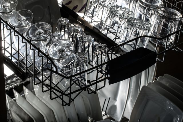 glasses in dishwasher