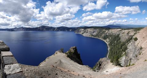 Crater Lake with Clouds